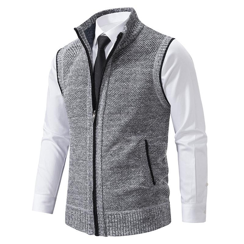 Bastiaan | Stijlvolle ademende herfst bodywarmer voor heren van premium breistof met klassiek ontwerp