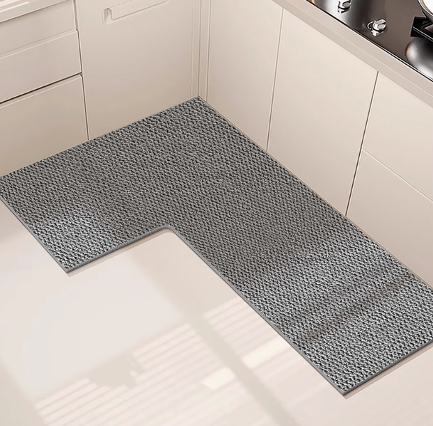 Douchemat SoftCorner - L-vormig Pluche Ontwerp, Absorberend en Antislip