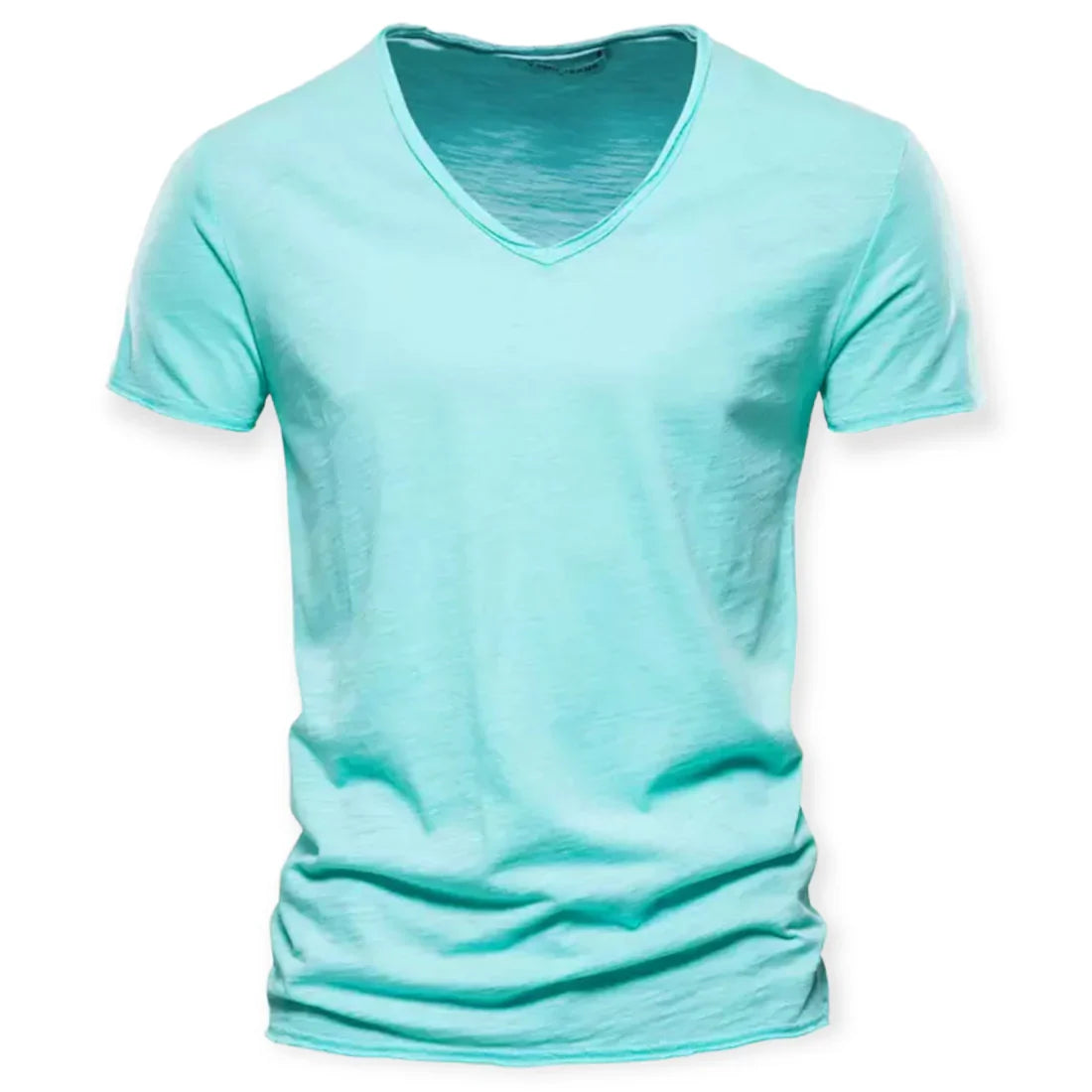 Lorenzo | Zacht ademend katoen t-shirt voor heren met moderne V-hals