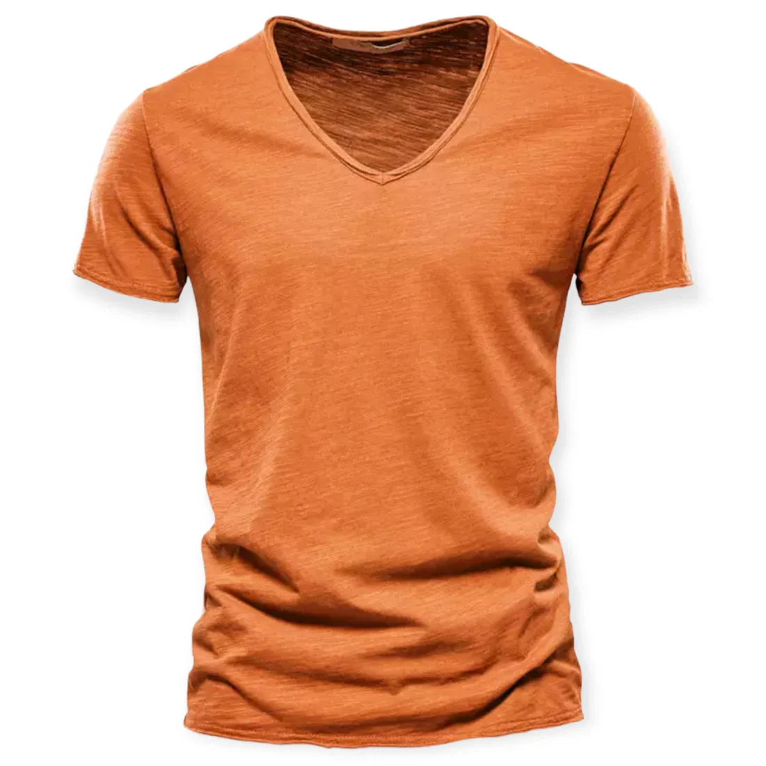 Lorenzo | Zacht ademend katoen t-shirt voor heren met moderne V-hals