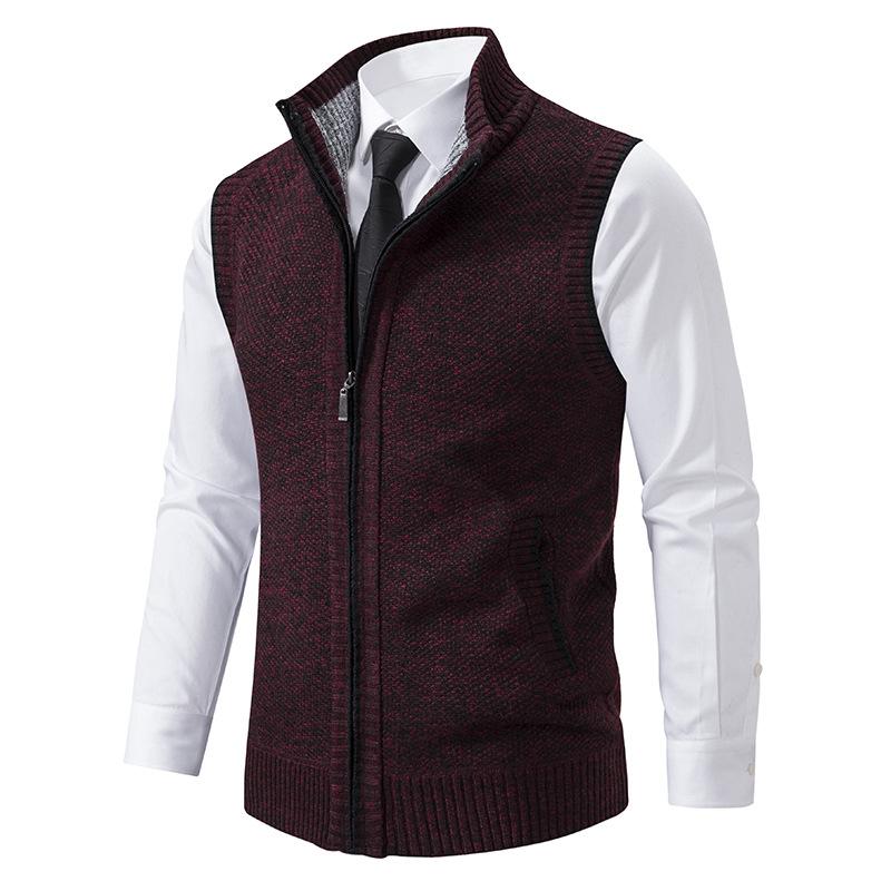 Bastiaan | Stijlvolle ademende herfst bodywarmer voor heren van premium breistof met klassiek ontwerp