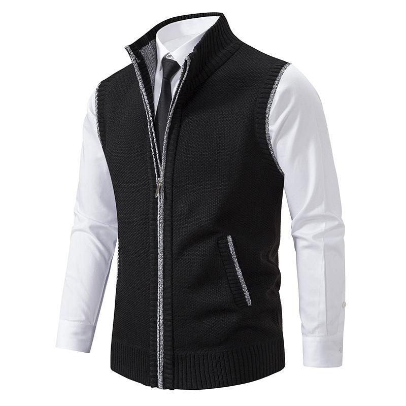 Bastiaan | Stijlvolle ademende herfst bodywarmer voor heren van premium breistof met klassiek ontwerp