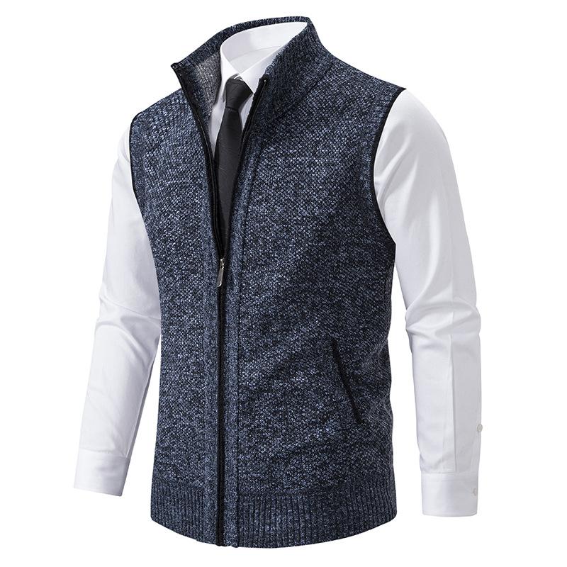 Bastiaan | Stijlvolle ademende herfst bodywarmer voor heren van premium breistof met klassiek ontwerp
