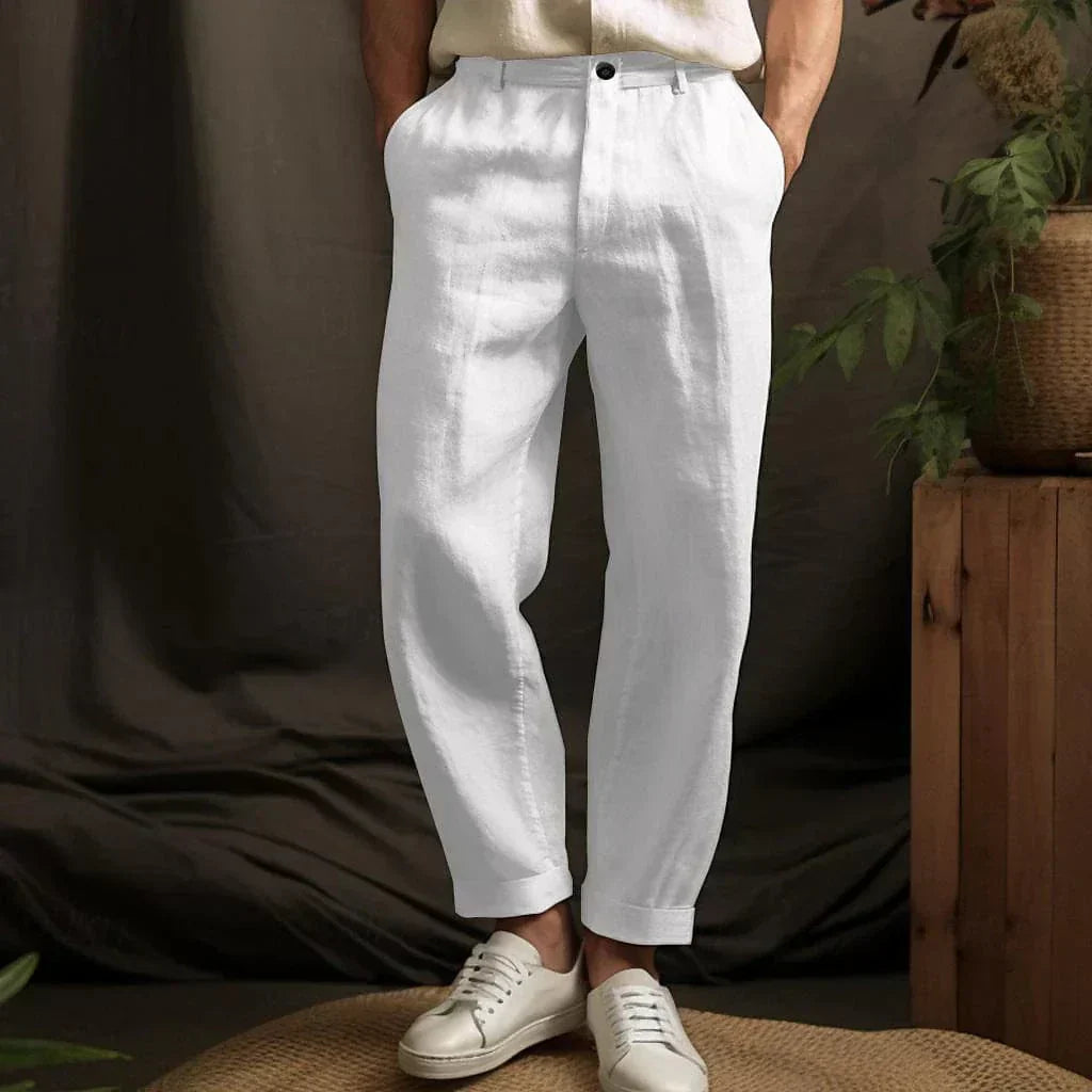 Casual linnen herenbroek – Licht, ademend en perfect voor ontspannen zomerdagen