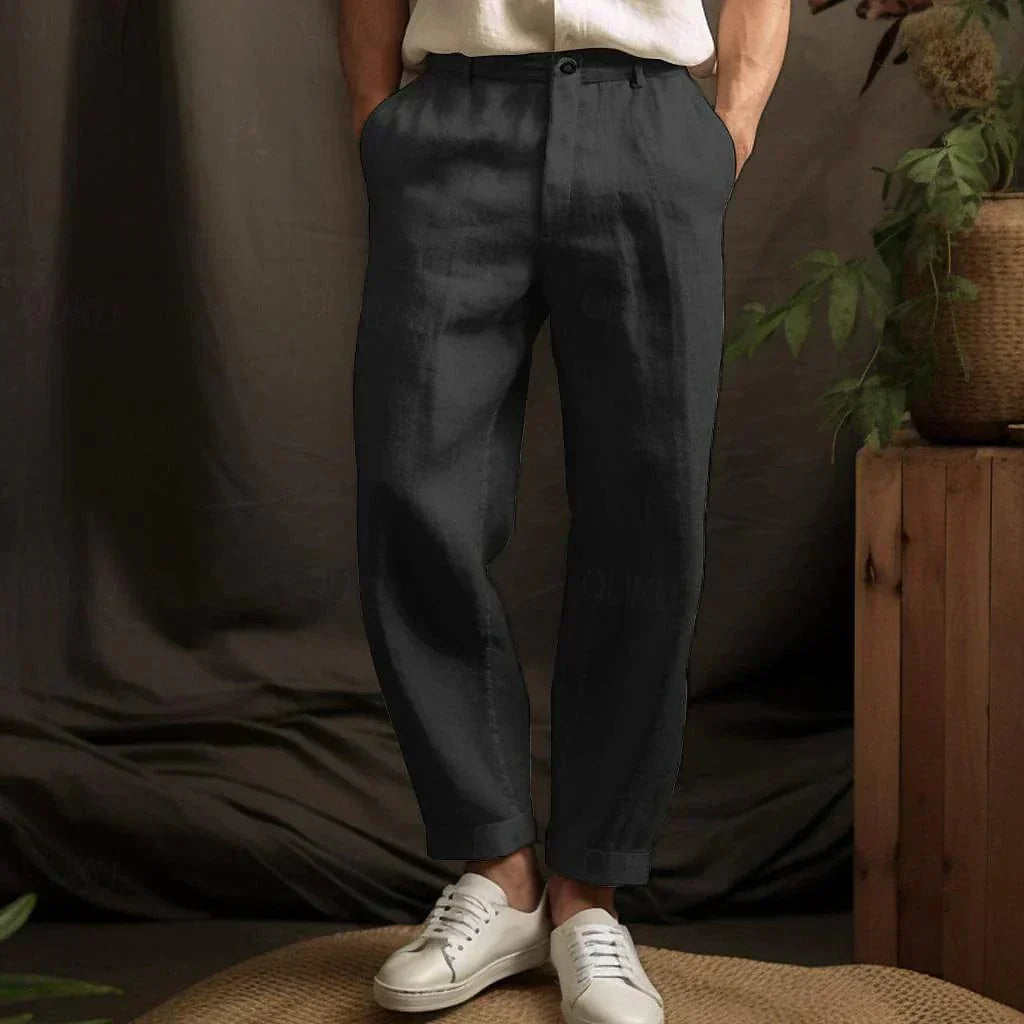 Casual linnen herenbroek – Licht, ademend en perfect voor ontspannen zomerdagen