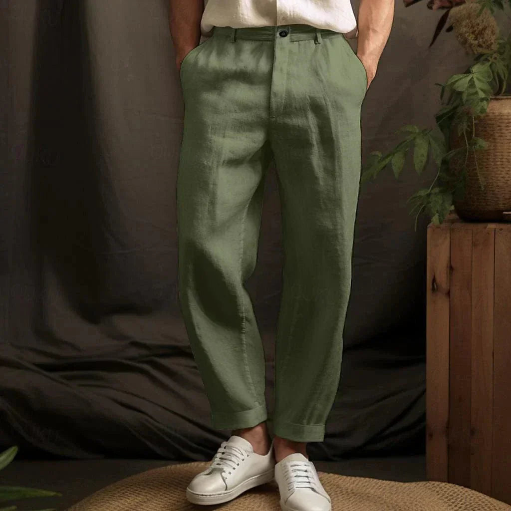 Casual linnen herenbroek – Licht, ademend en perfect voor ontspannen zomerdagen