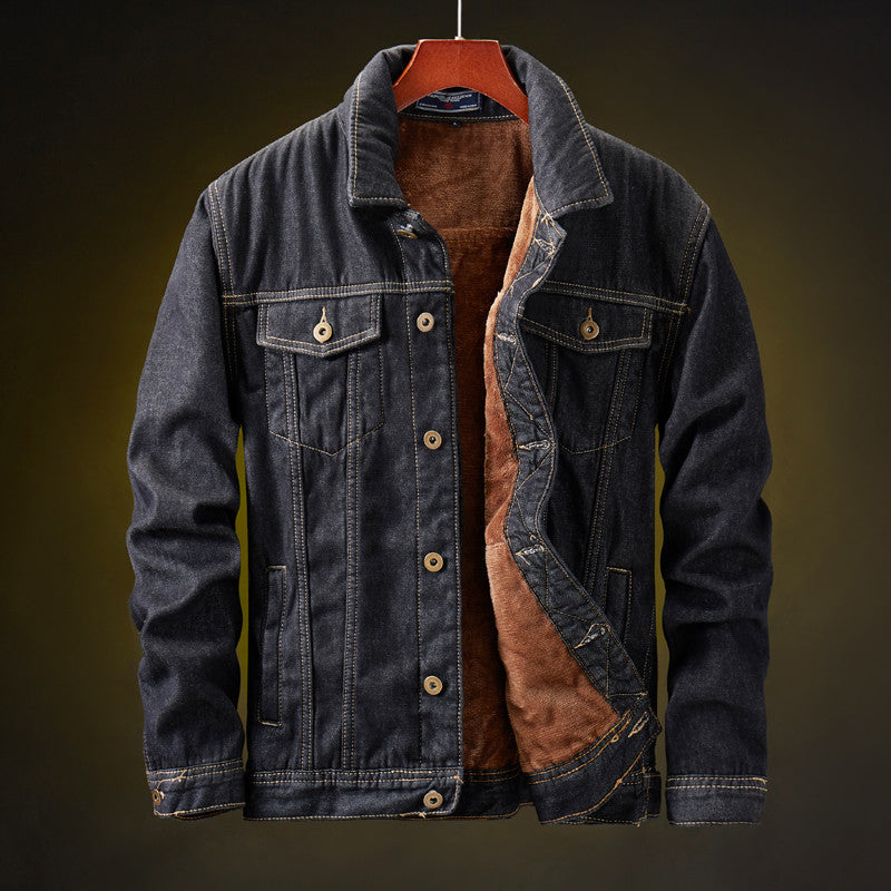Leon | Winter denimjas met sherpa voering voor heren
