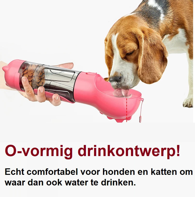 Multifunctionele Waterfles voor Honden - Drinken en Opslag in Eén