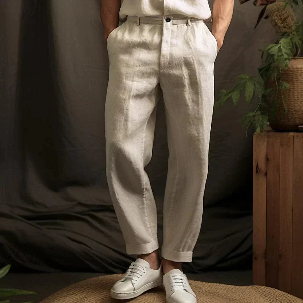 Casual linnen herenbroek – Licht, ademend en perfect voor ontspannen zomerdagen