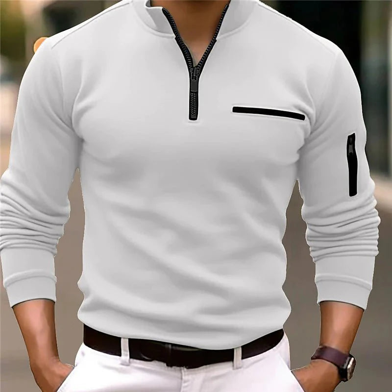 Olivier - Quarter-Zip Polo met Luxe Design