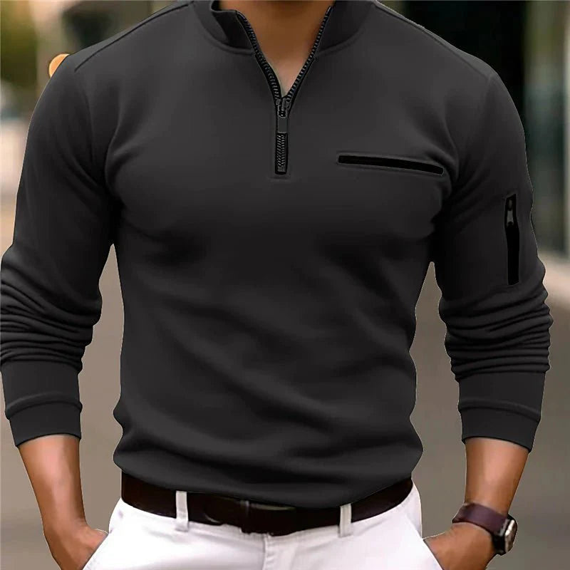 Olivier - Quarter-Zip Polo met Luxe Design