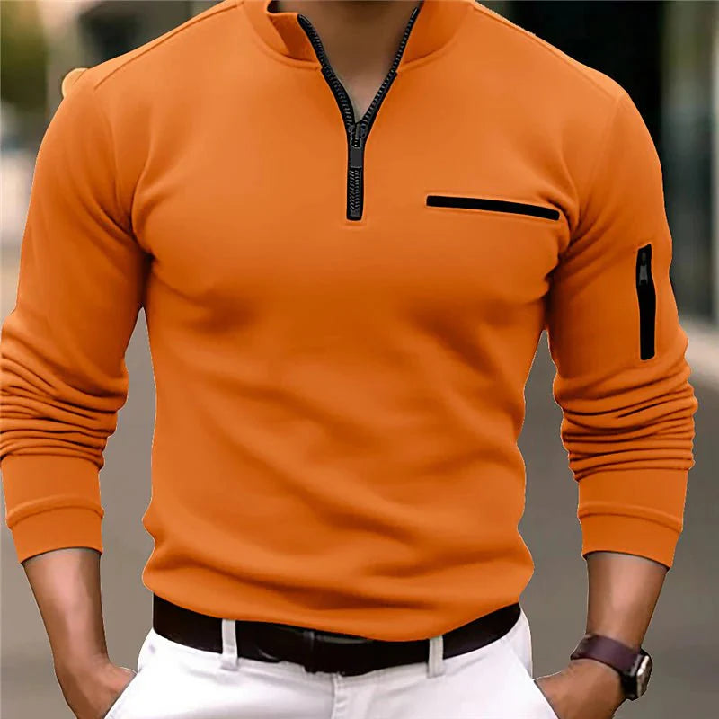 Olivier - Quarter-Zip Polo met Luxe Design