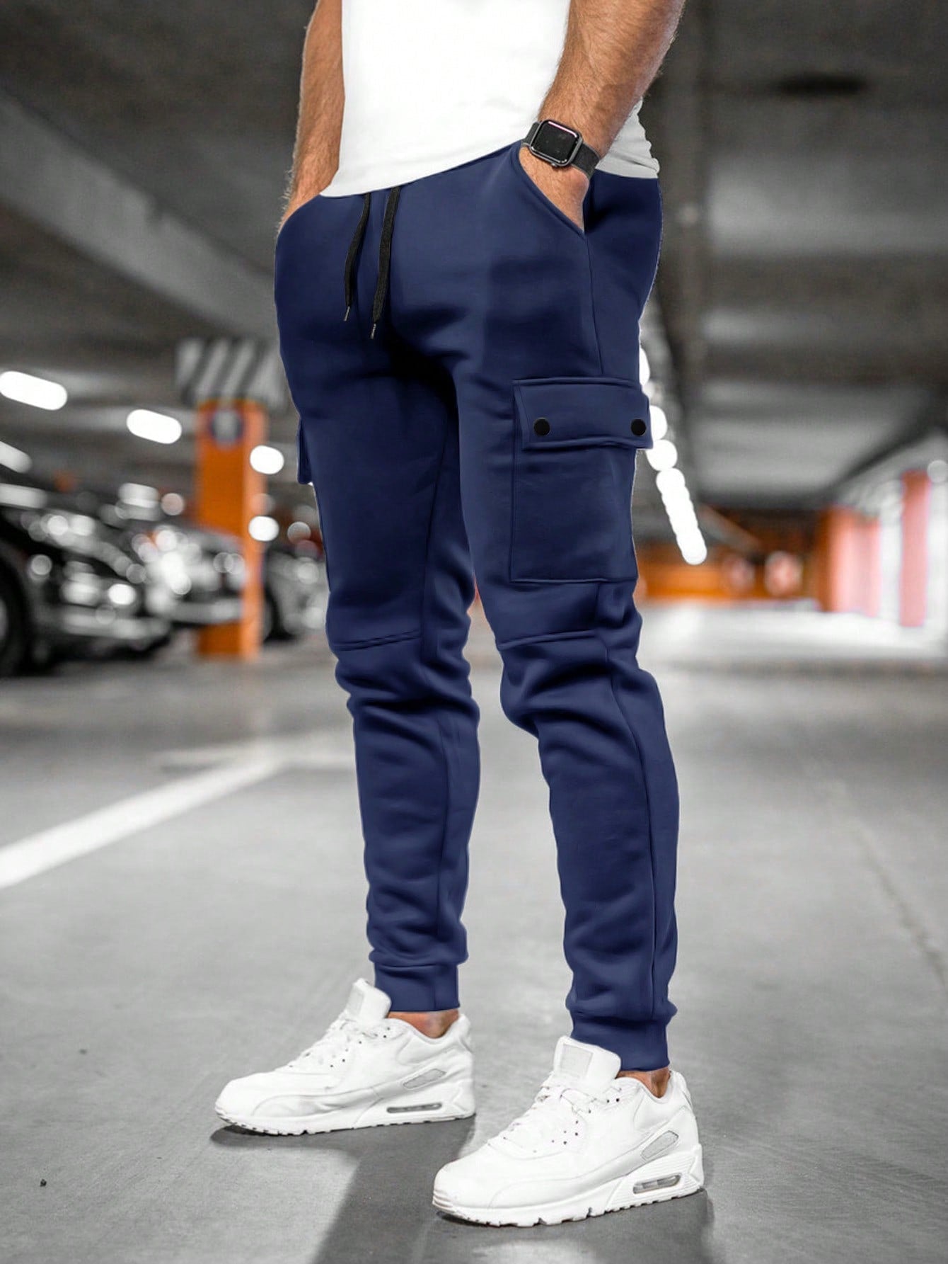Heren joggingbroek cropped – Moderne pasvorm met stretch en praktische details voor casual comfort