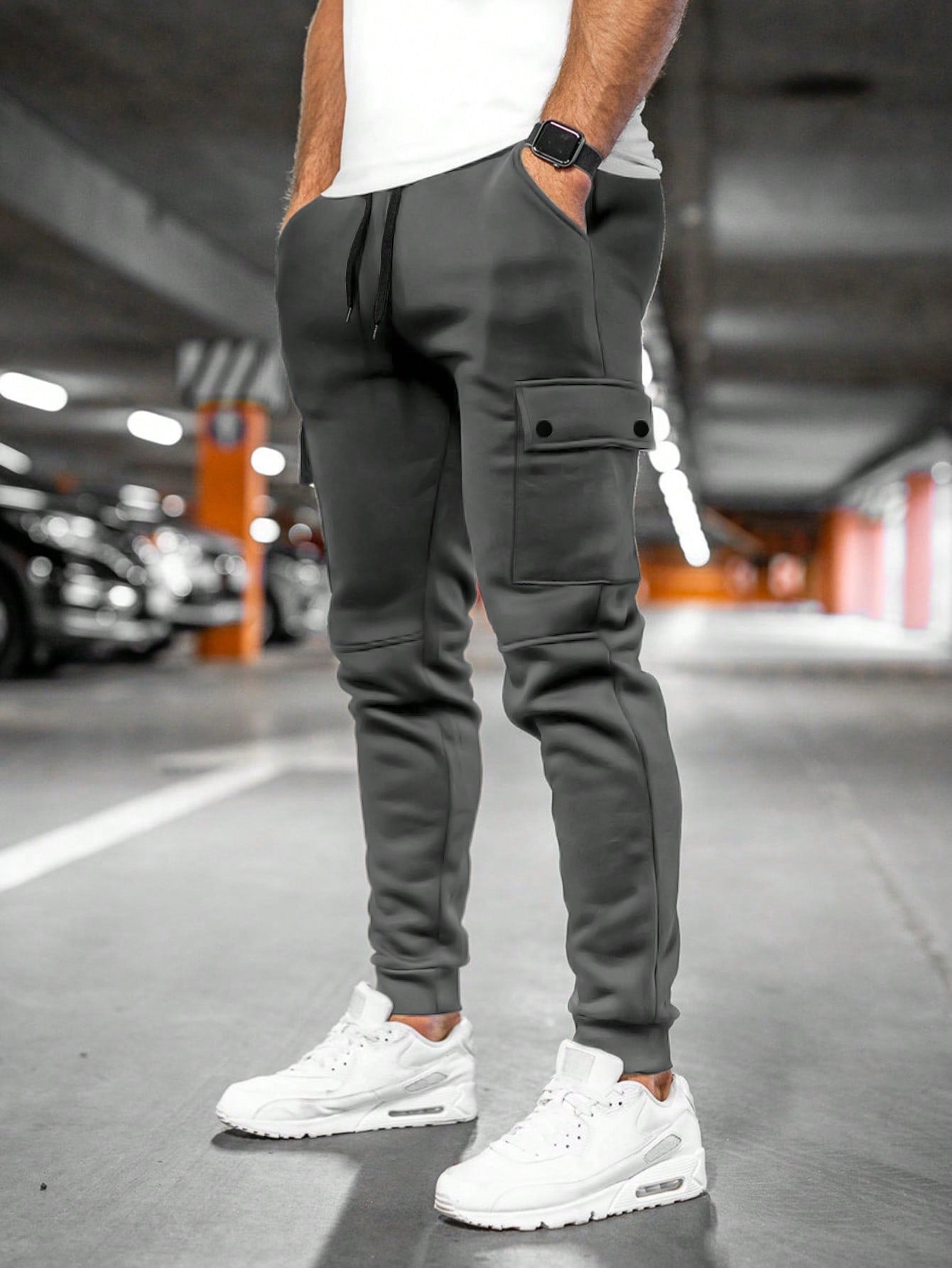 Heren joggingbroek cropped – Moderne pasvorm met stretch en praktische details voor casual comfort