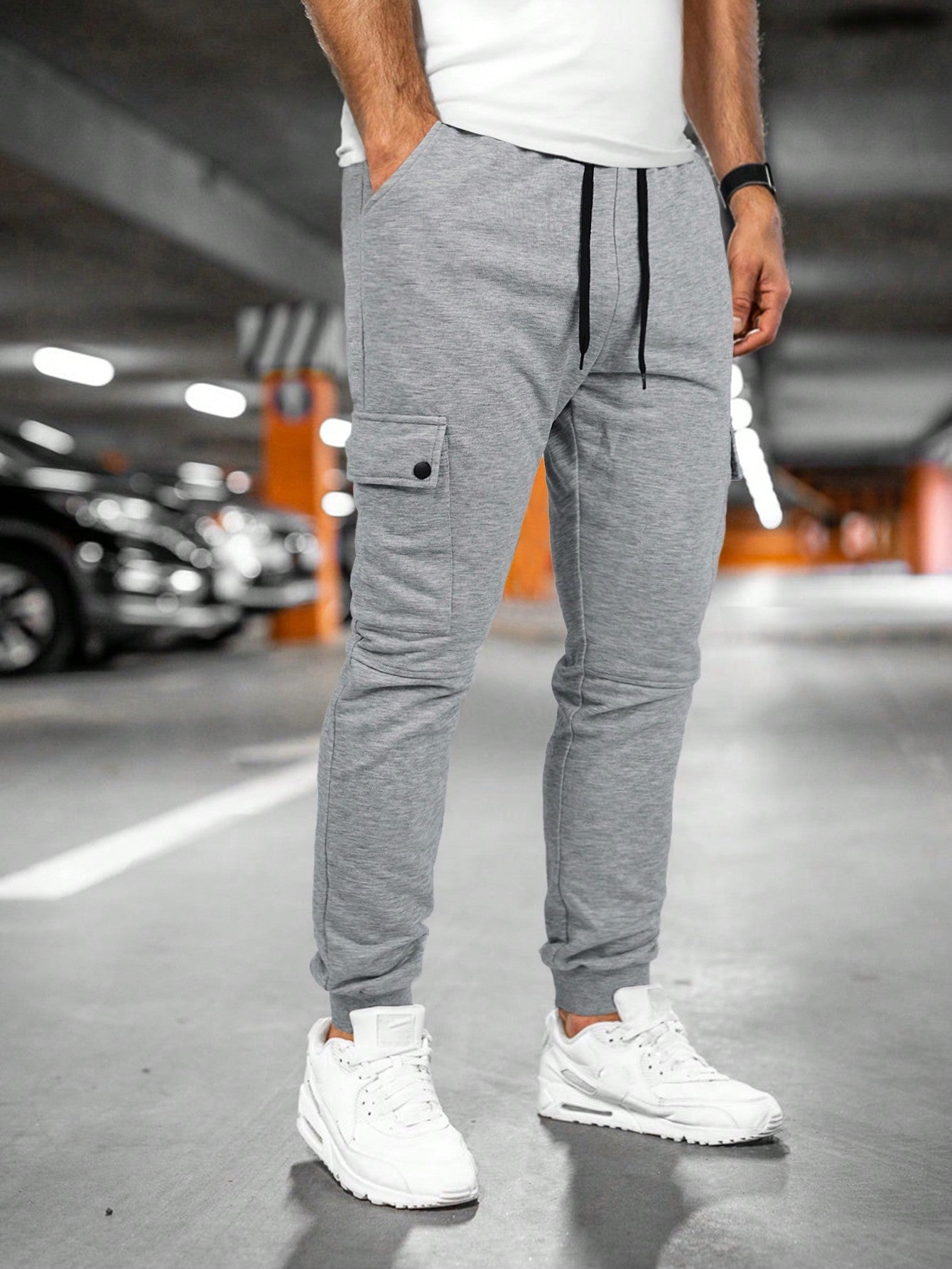 Heren joggingbroek cropped – Moderne pasvorm met stretch en praktische details voor casual comfort