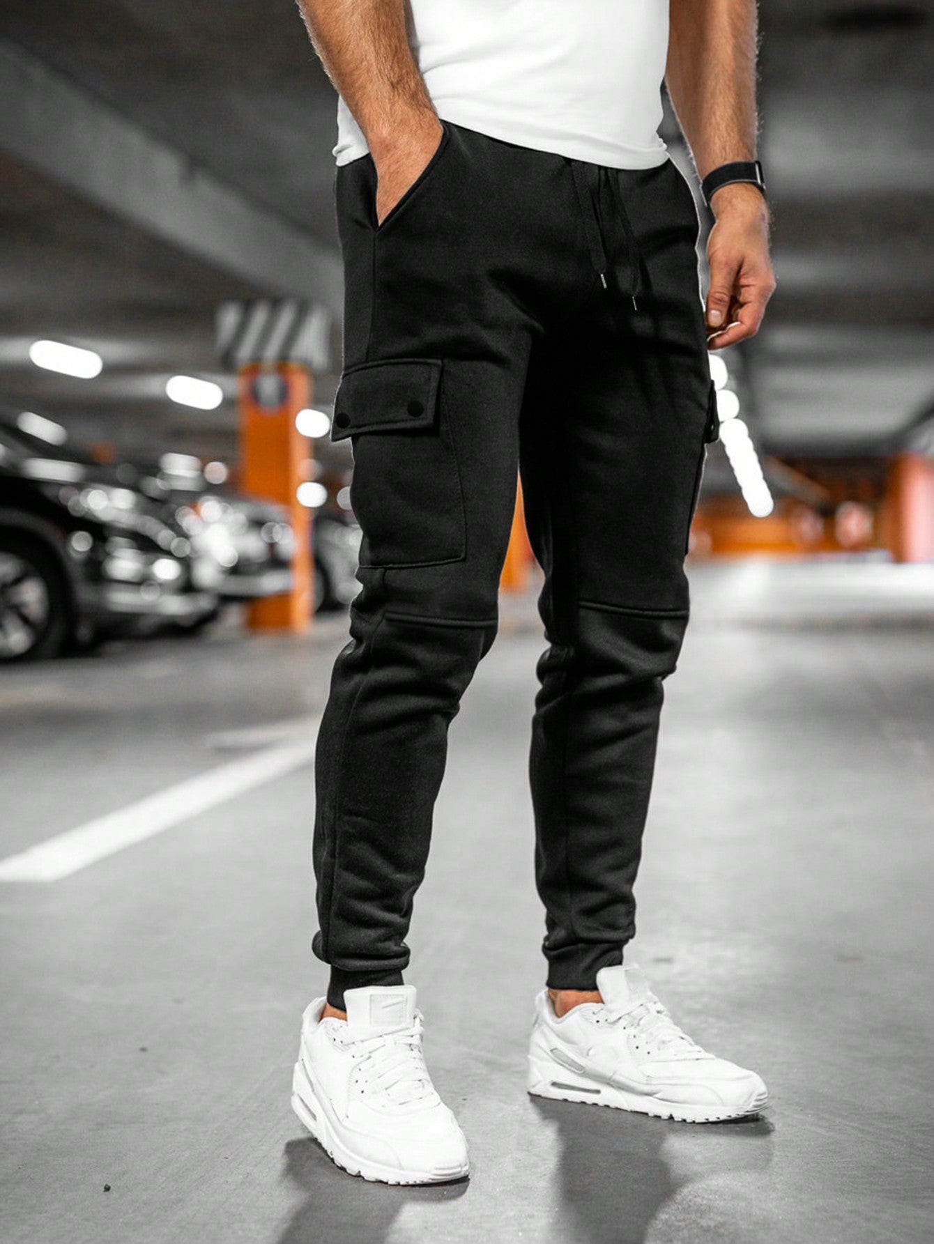 Heren joggingbroek cropped – Moderne pasvorm met stretch en praktische details voor casual comfort