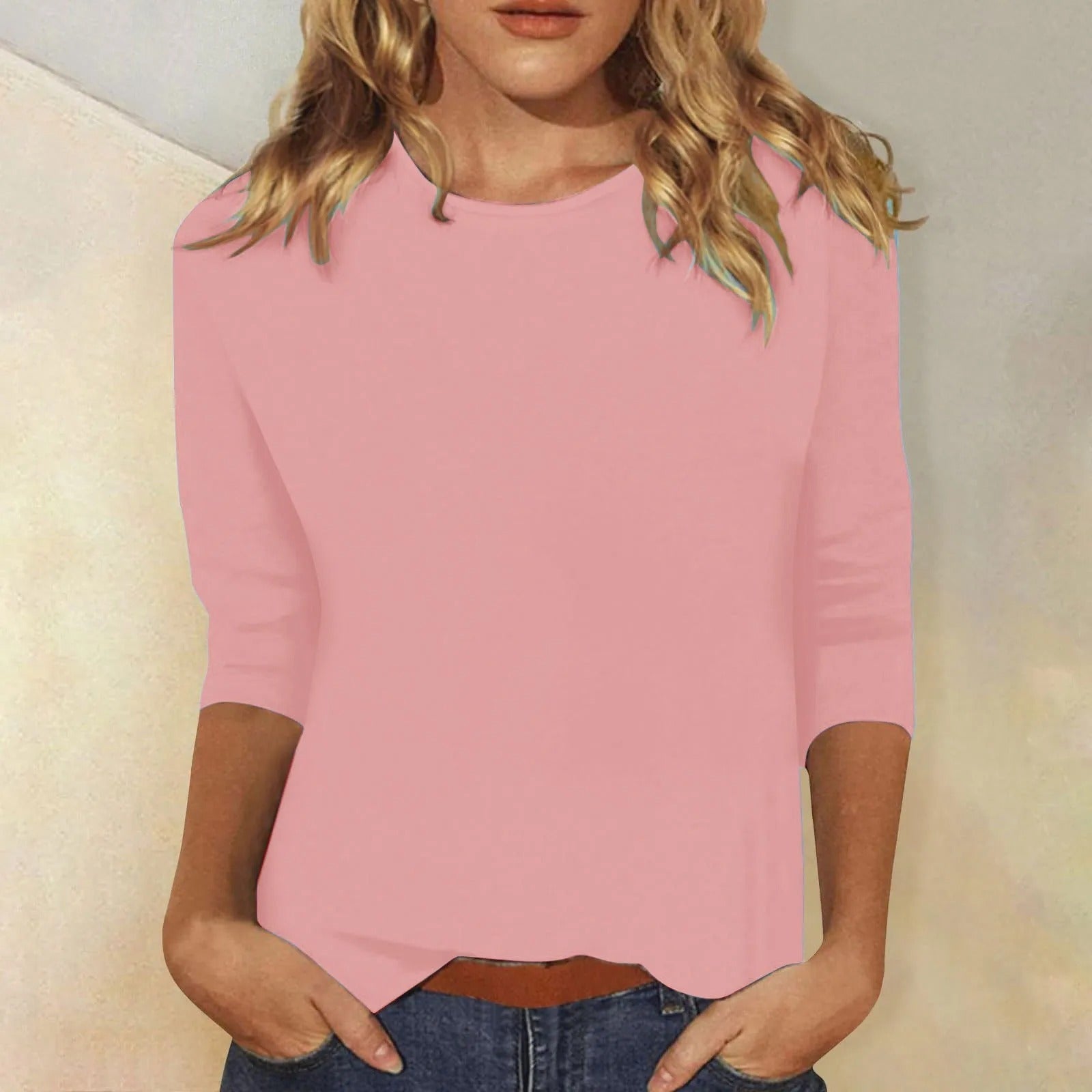Camille | Zachte ademende katoenmix herfst blouse voor dames met relaxed silhouet