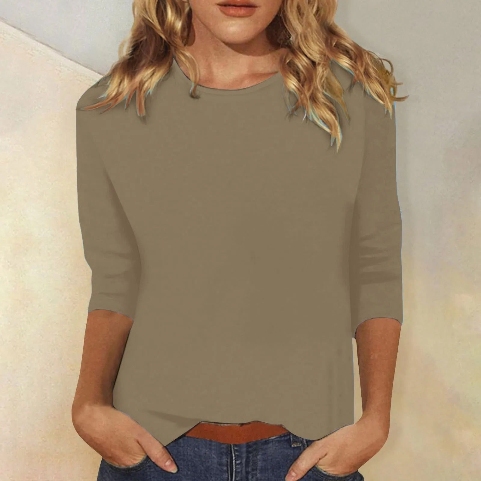 Camille | Zachte ademende katoenmix herfst blouse voor dames met relaxed silhouet