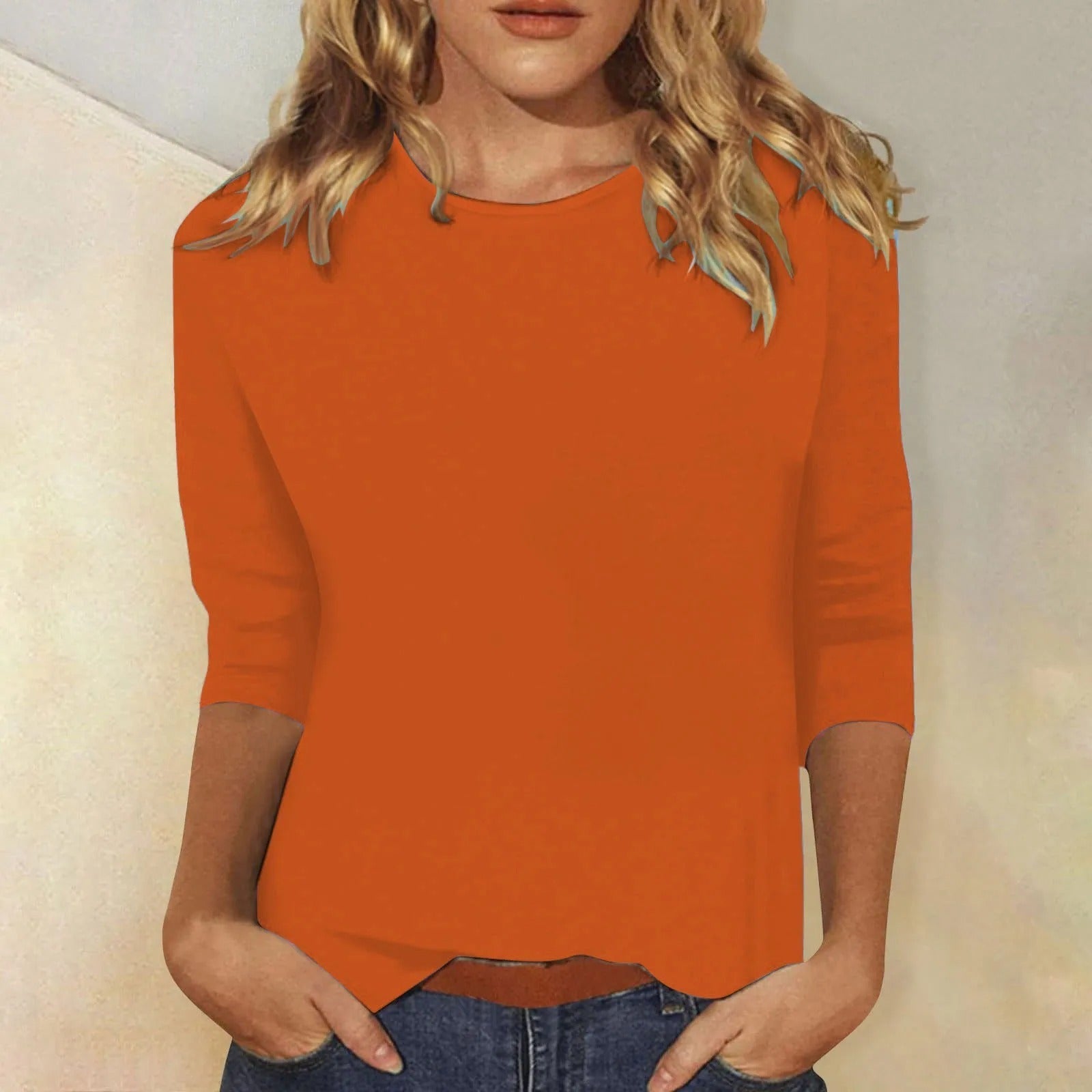 Camille | Zachte ademende katoenmix herfst blouse voor dames met relaxed silhouet