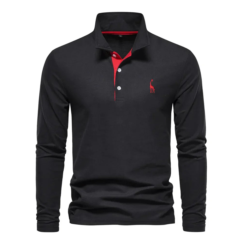 Sebastian | Ademend katoenen herfst poloshirt voor heren met klassiek design