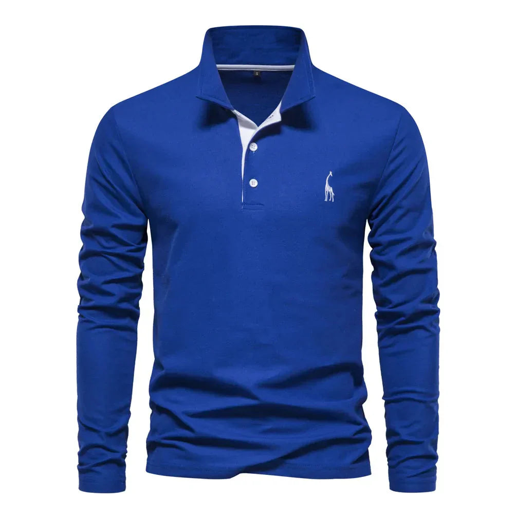 Sebastian | Ademend katoenen herfst poloshirt voor heren met klassiek design