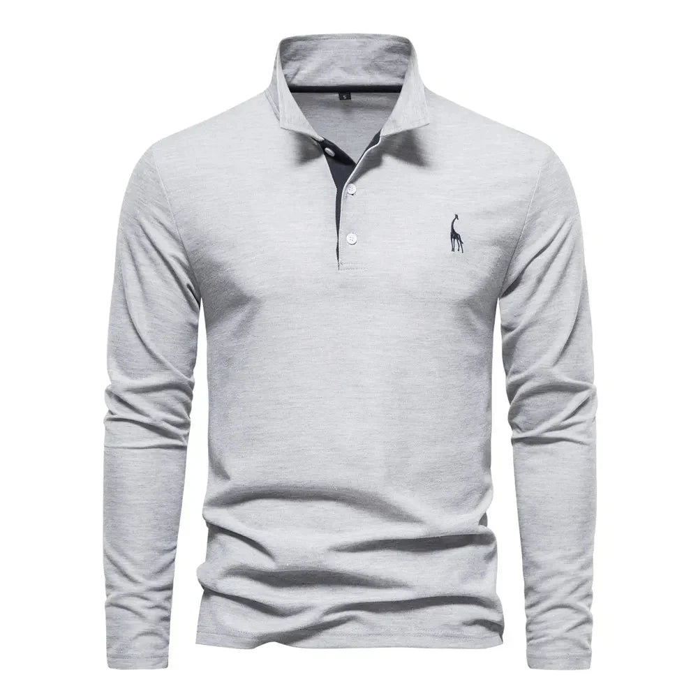 Sebastian | Ademend katoenen herfst poloshirt voor heren met klassiek design