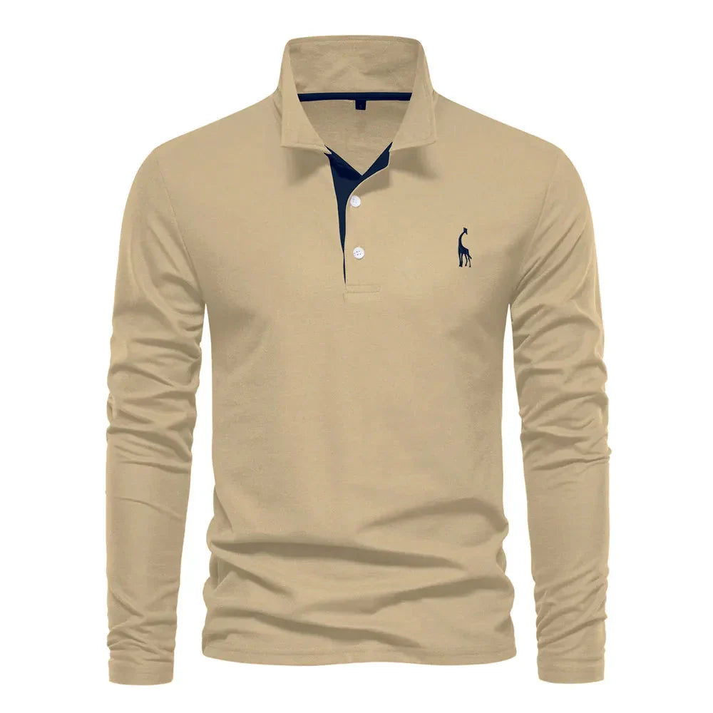 Sebastian | Ademend katoenen herfst poloshirt voor heren met klassiek design
