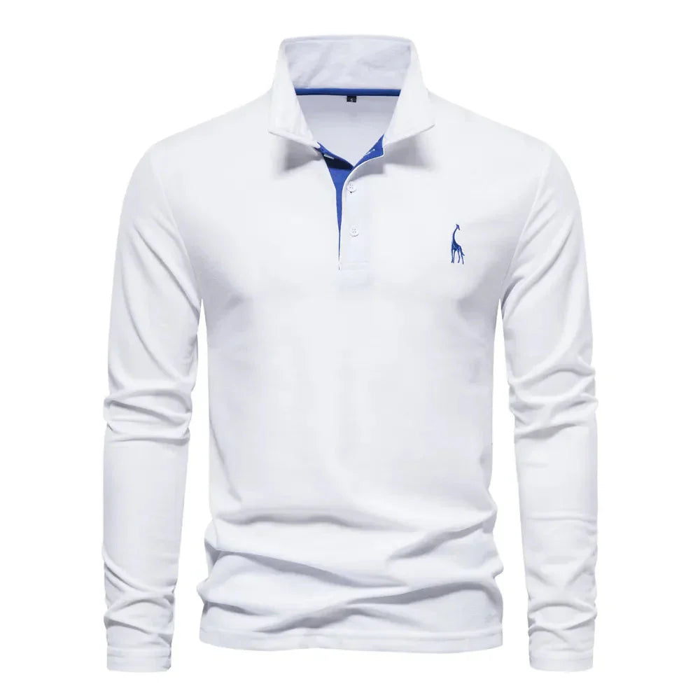 Sebastian | Ademend katoenen herfst poloshirt voor heren met klassiek design