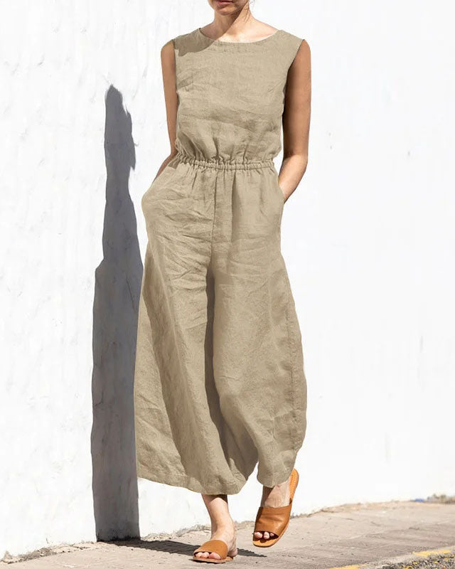 Sarah Jumpsuit - Sleeveless & Wide-leg design