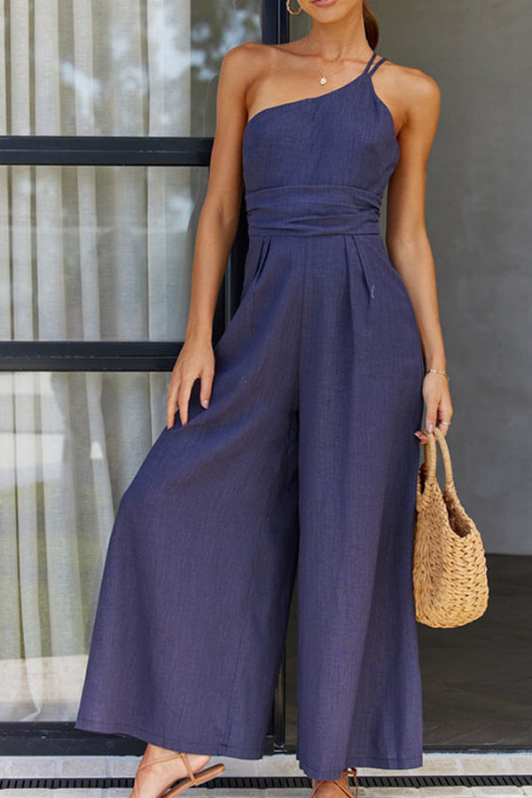 Eleganza I One-Shoulder Jumpsuit