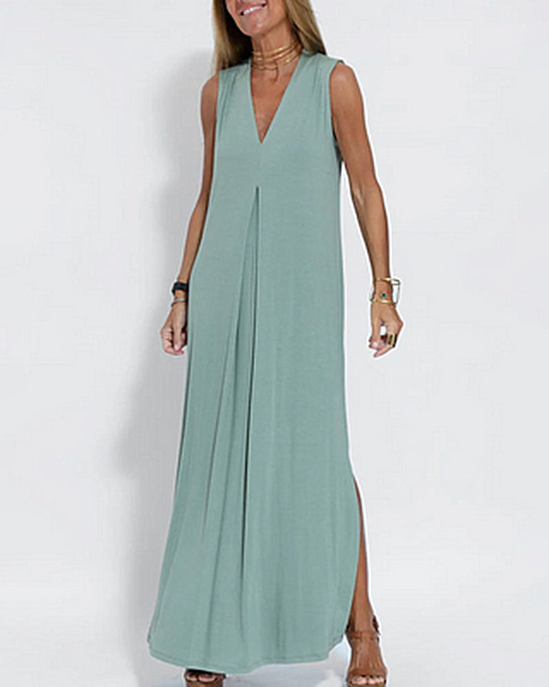 Nina Caro - Mouwloze Maxi Jurk