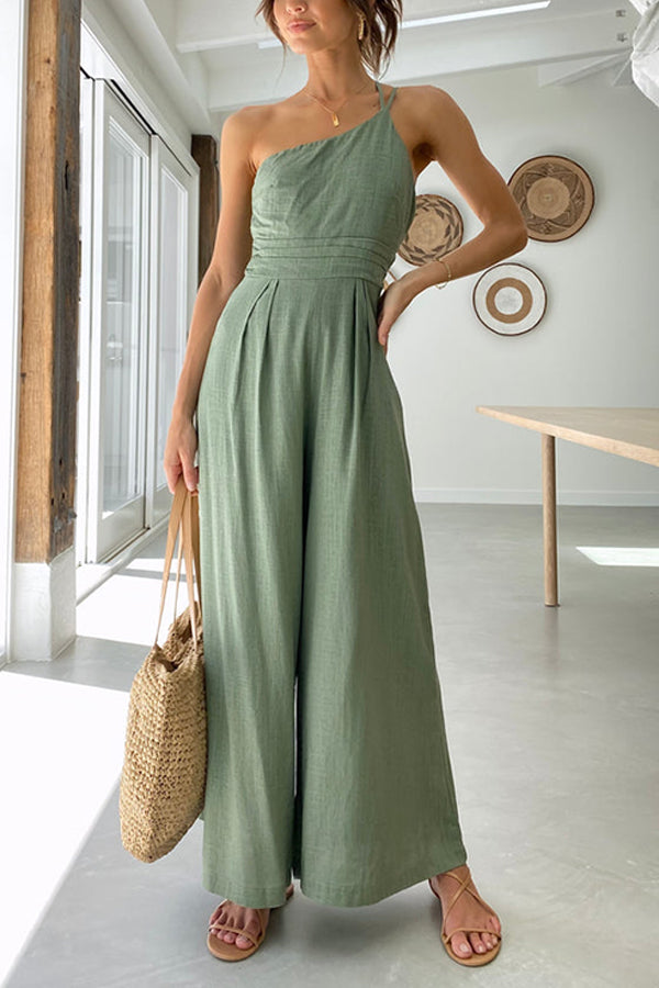 Eleganza I One-Shoulder Jumpsuit